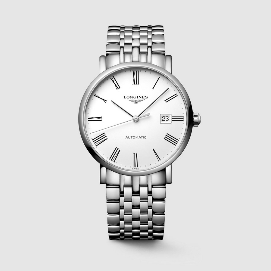 Đồng Hồ Longines The Longines Elegant Collection Nam 39mm Trắng Xám